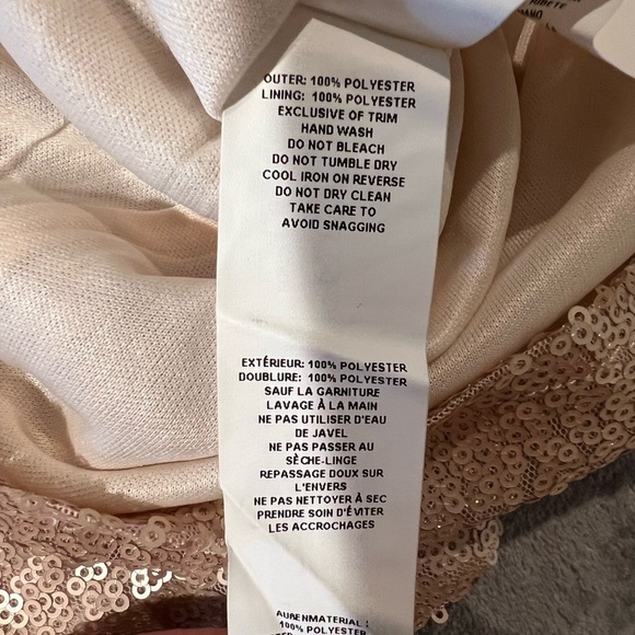 NWT Boohoo Sequin Eva Plunge Front Cut Side Nude Matte Sequin Short Romper 10 - Picture 7 of 8